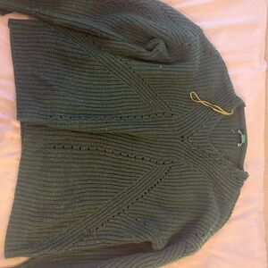 dip Green Knit Sweatshirt